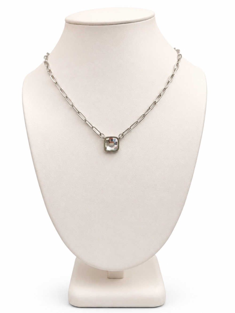 Crystal Pendant Paperclip Chain Necklace Plunder Prvt Label Rare Limited Edition